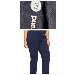 Betabrand Herringbone Print athleisure Journey Pants Yoga navy Size xxL 35x26